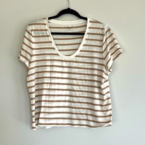 Madewell Unesco Super Soft Striped Tshirt- XL